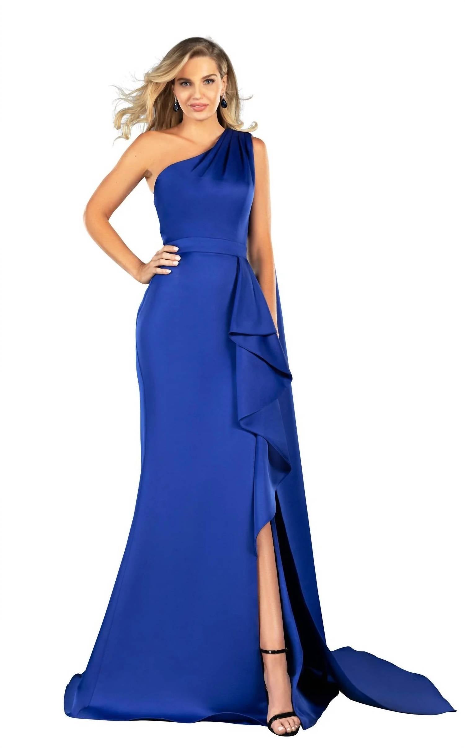 Terani Couture - Side Slit Evening Dress