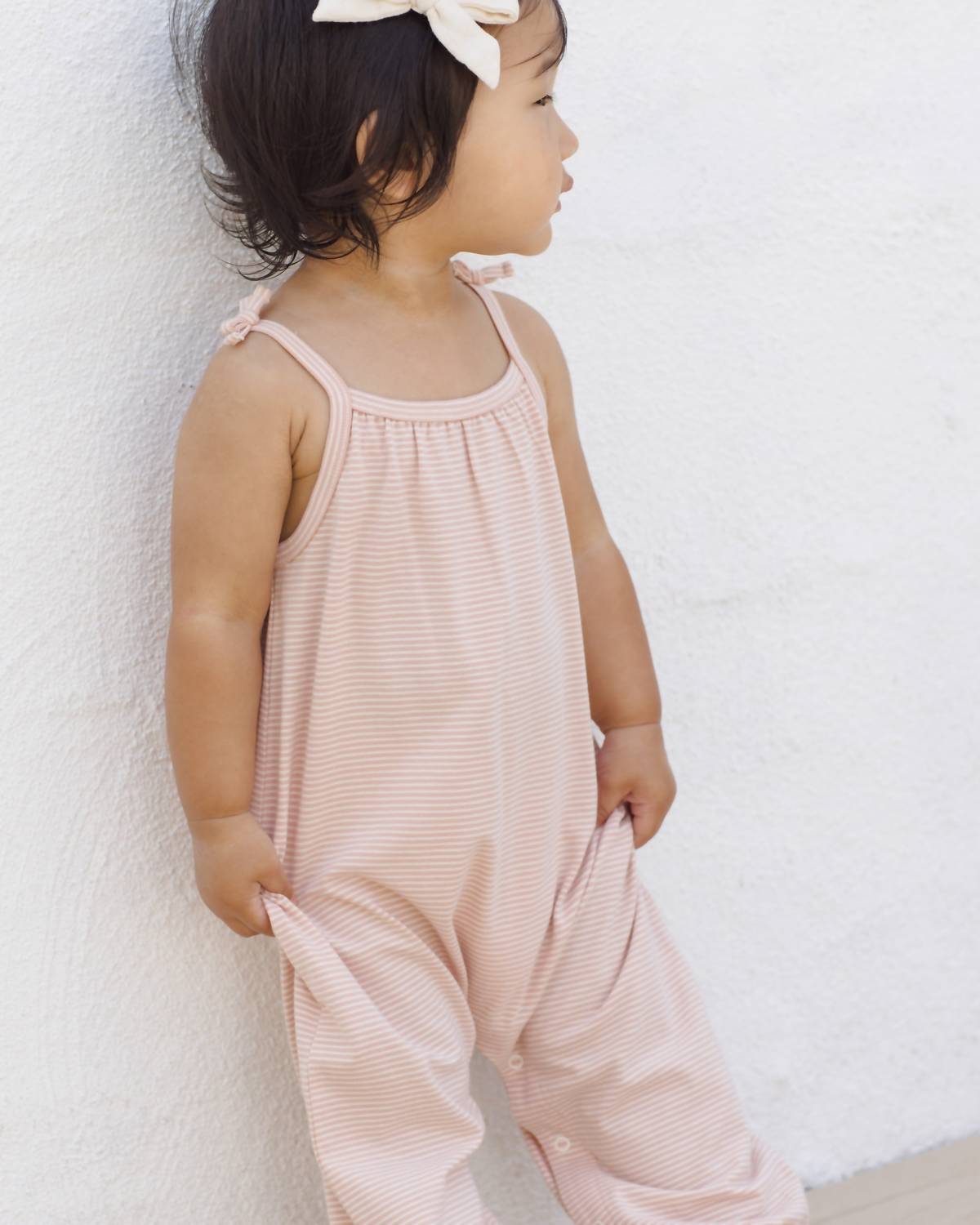 Quincy Mae - Girls Smocked Jumpsuit