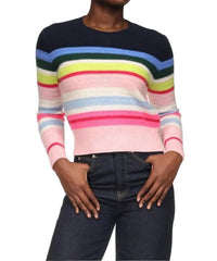Brodie Cashmere - Striped Stitch Maya Crew Top
