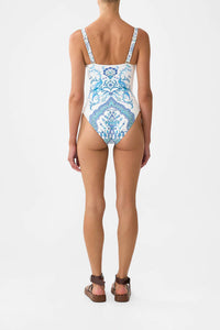 Camilla - Lace Up Underwire Moulded Cup One Piece