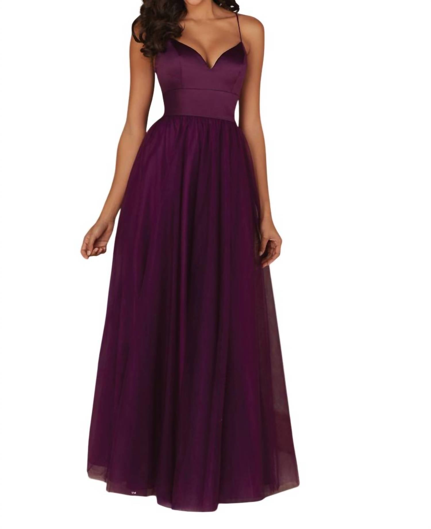Tulle Affairs By Mori Lee - Satin Bodice Tulle Skirt Prom Dress