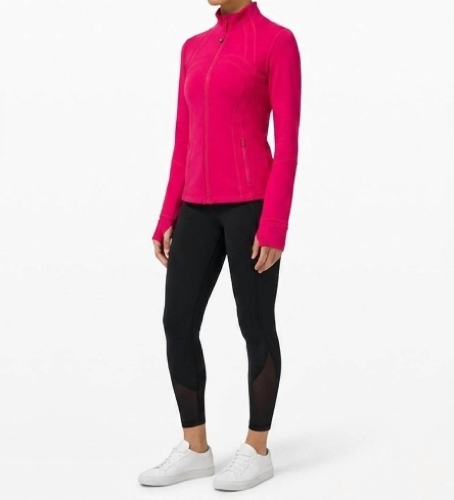 lululemon Define Jacket in raspberry - women's jacket - detail view