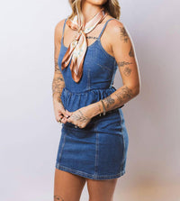 STEVE MADDEN Giselia Dress in blue - women's dress - detail view