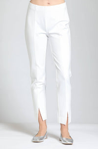 Apny - Pull-on Ponte Pants With Split Hem