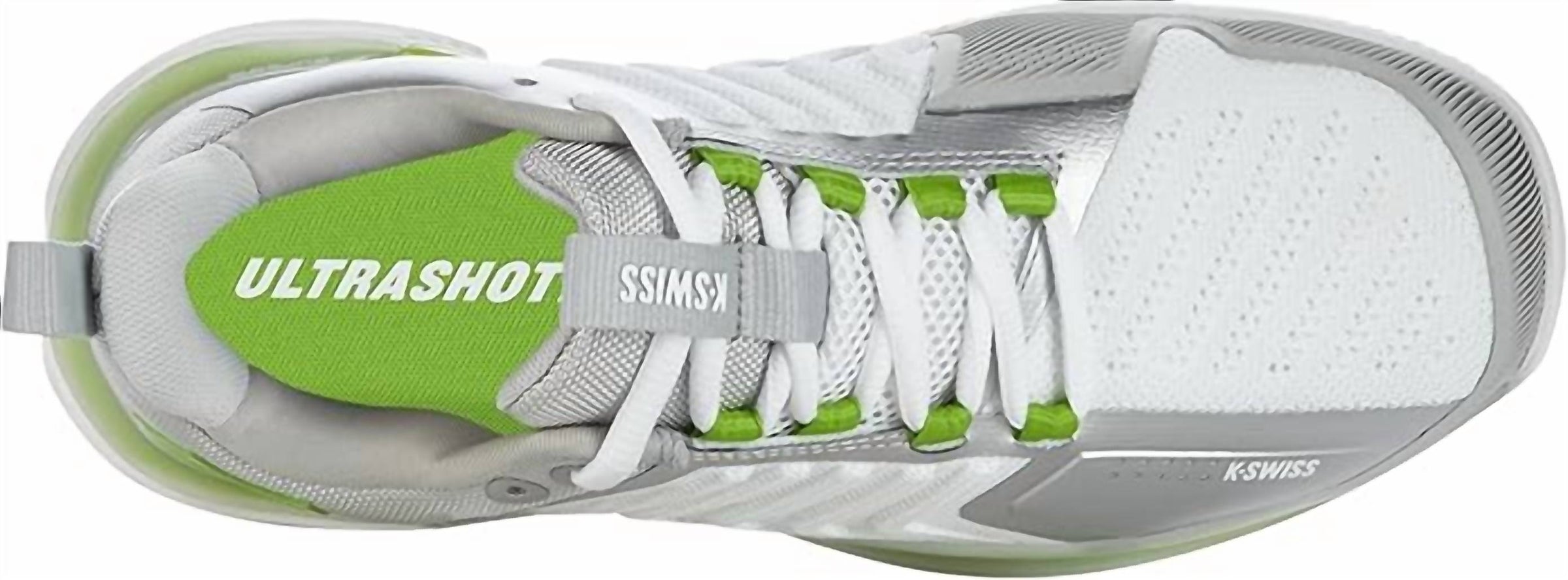 K-Swiss Women's Ultrashot 3 Grass Tennis Shoe in white gray violet lime green - women's shoe - alternate view
