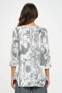 Focus Fashion - 3/4 Sleeve V-neck Blouse