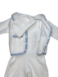 Macis - Boy's 3pc Short Sleeve Romper Long Sleeve Quilted Set
