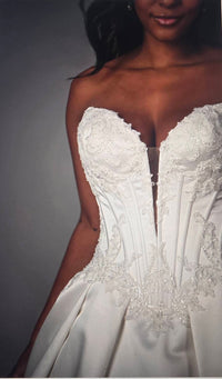 Stella York - Strapless Satin A-Line Wedding Dress