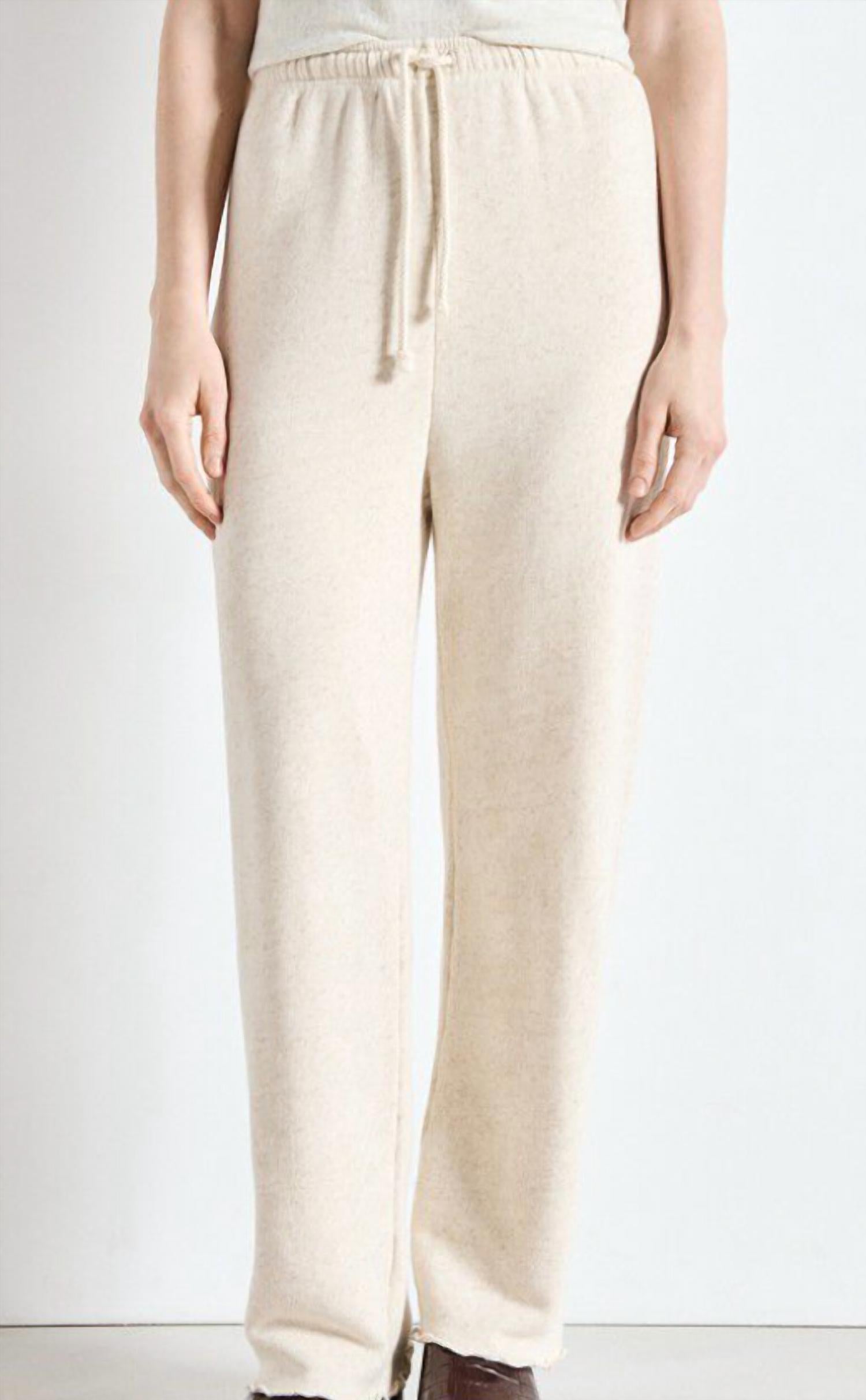 American Vintage Itonay Fleece Joggers in ecru - women's pants