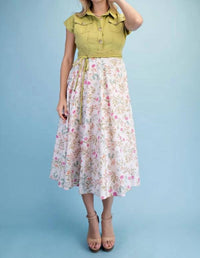 Gigio - Half Button Midi Dress