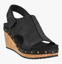 Corkys Footwear Women's For Keeps Wedge Sandals in black - women's shoe - view 4