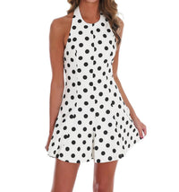 Baby Pink - Classic Contrast Polka Dot Mini Dress