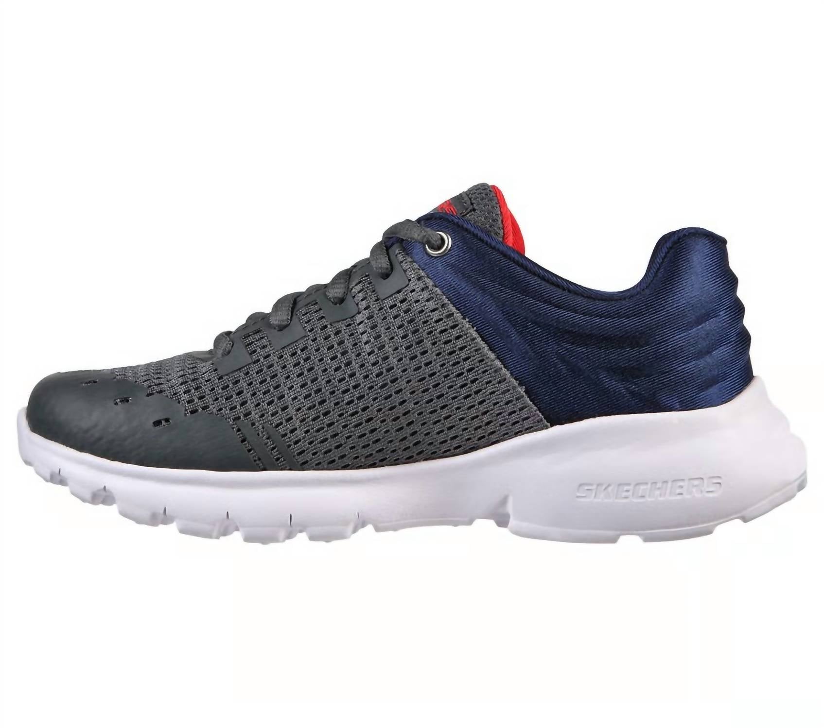 Skechers Boys Skorvo Shoes in charcoal navy - kids' sneaker - alternate view