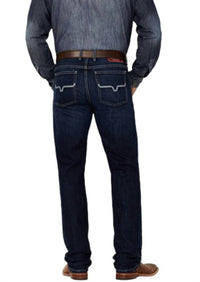 Kimes Ranch Men's Thomas Low Rise Straight Leg Jean in dark blue - men's jeans - detail view
