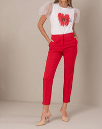 Ferrache Tulle Sleeve T Shirt in white - women's t-shirt