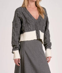 Elan - Logan Color Block Cardigan