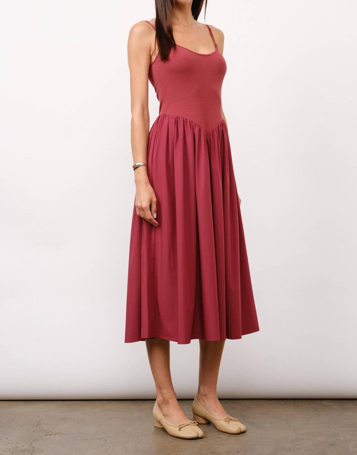 Loucia - Chloe Contrast Rib Midi Dress