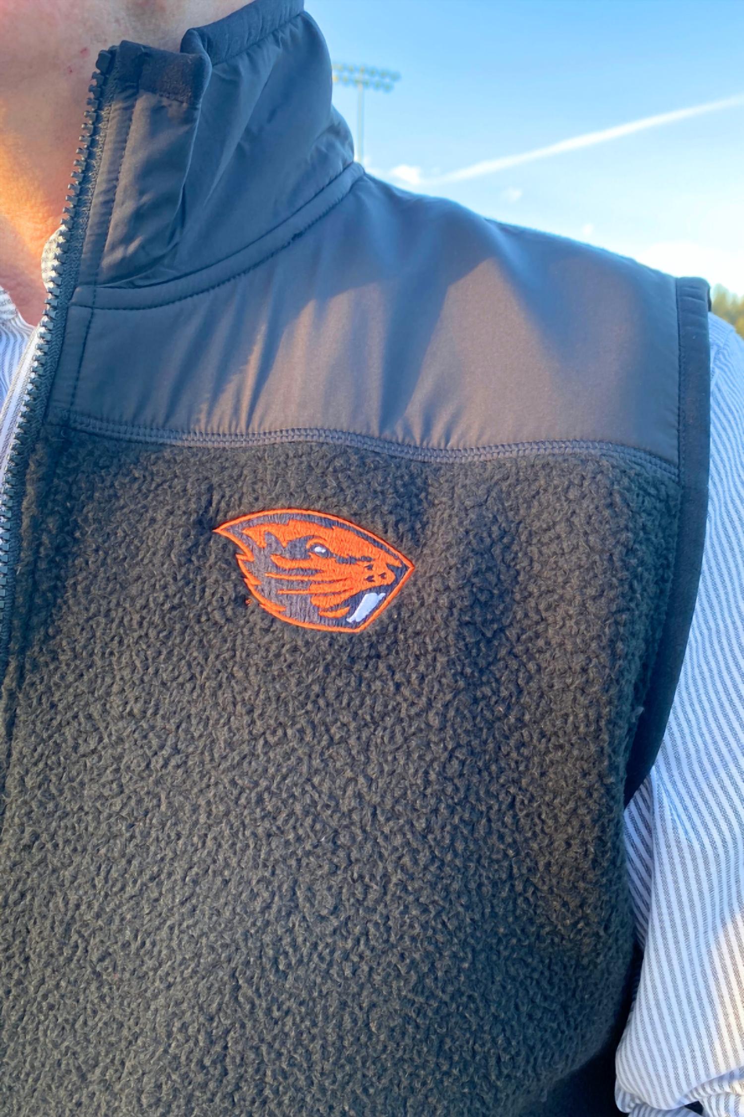 Cutter & Buck - Oregon State Beavers Eco Fleece Zip Vest