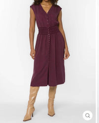 Velvet Heart Persa Midi Dress in malbec 1 - women's dress