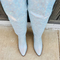 Let'S See Style - Women's Bring Ya To Your Knees Rhinestone Boots