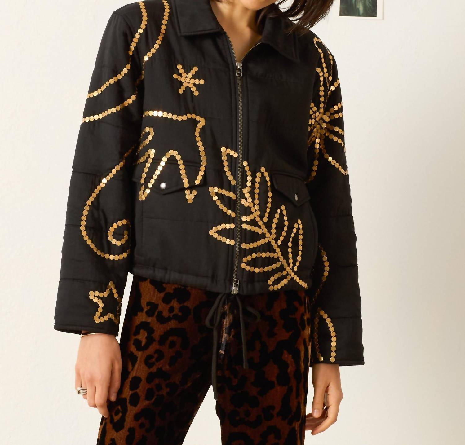 ALIX OF BOHEMIA Lex Moondrift Coin Jacket in black - women's jacket