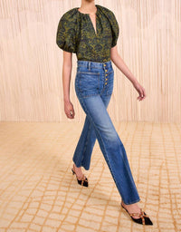 Ulla Johnson - Talie Silk Short Sleeve Blouse