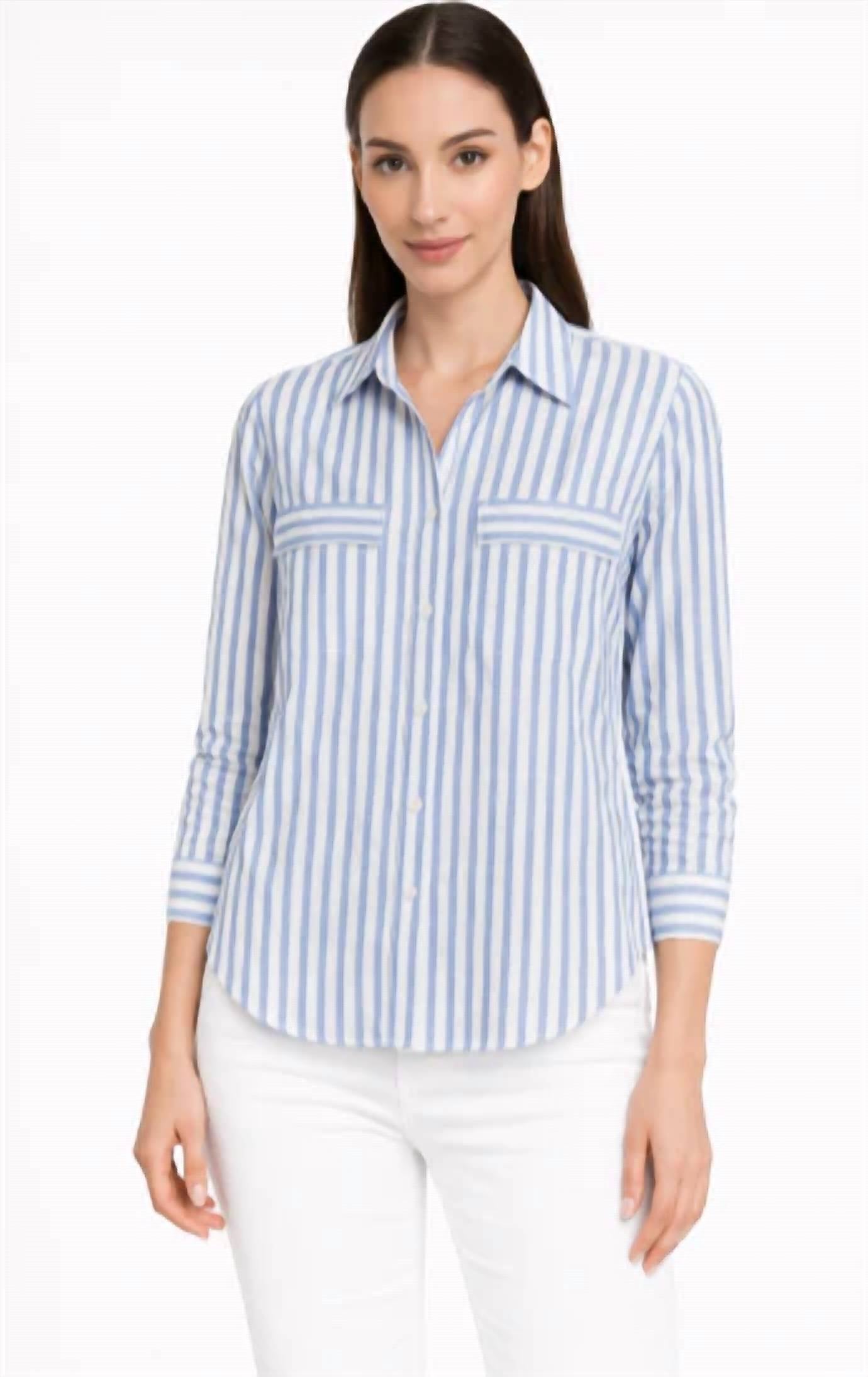 Beachlunchlounge - Classic Striped Button Down Top