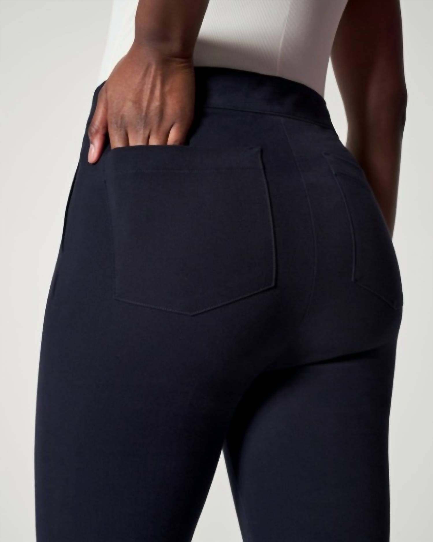 Spanx On-the-go Kick Flare Pants in classic navy - women's pants - view 6