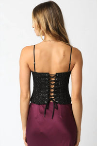 Olivaceous - Eva Sequin Top