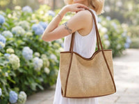 Anna-Kaci - Women's Desert Dunes Woven Tote Bag