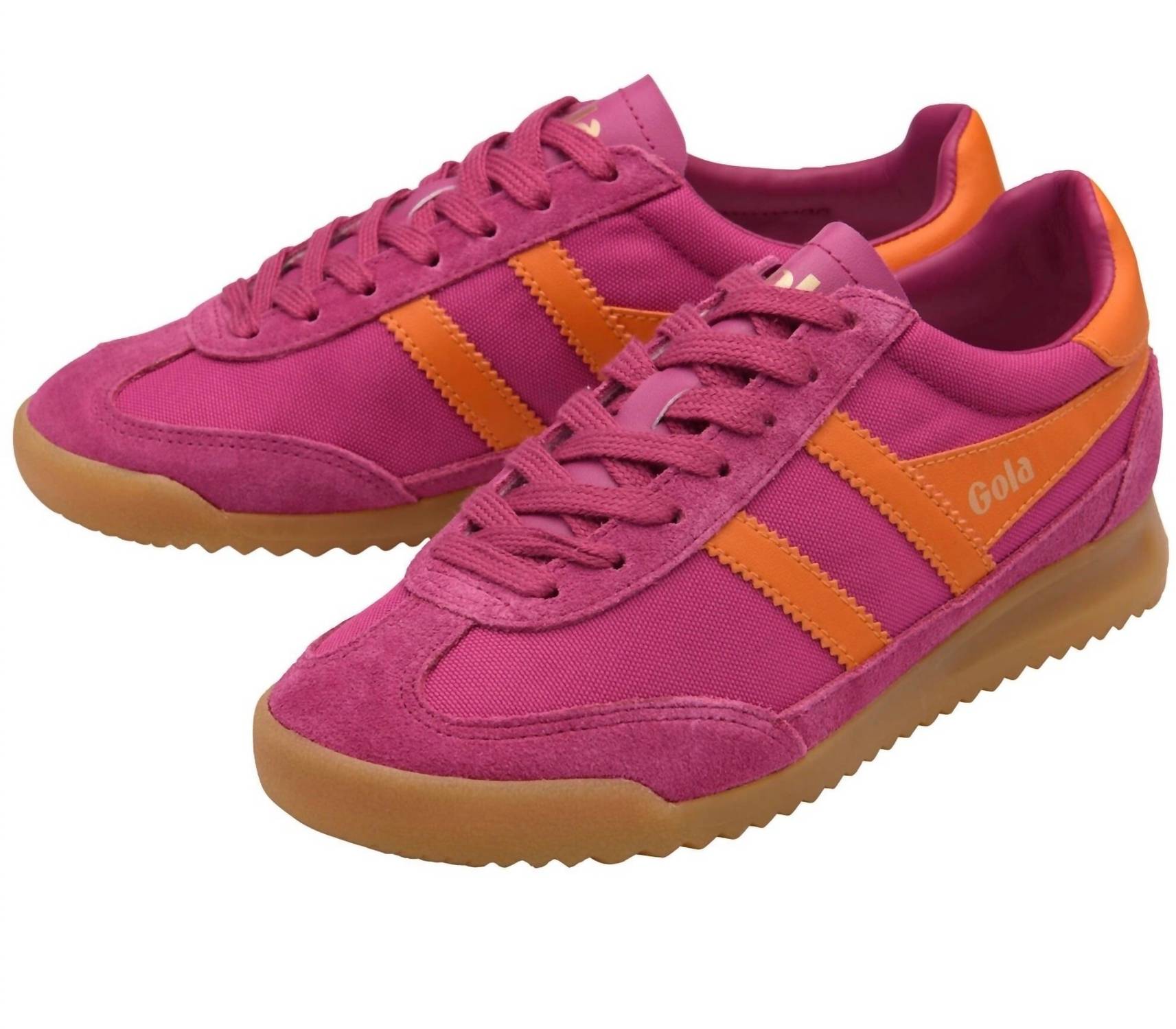 Gola Women’s Tornado Trainer Shoe in fuchsia clementine - women's sneaker - alternate view