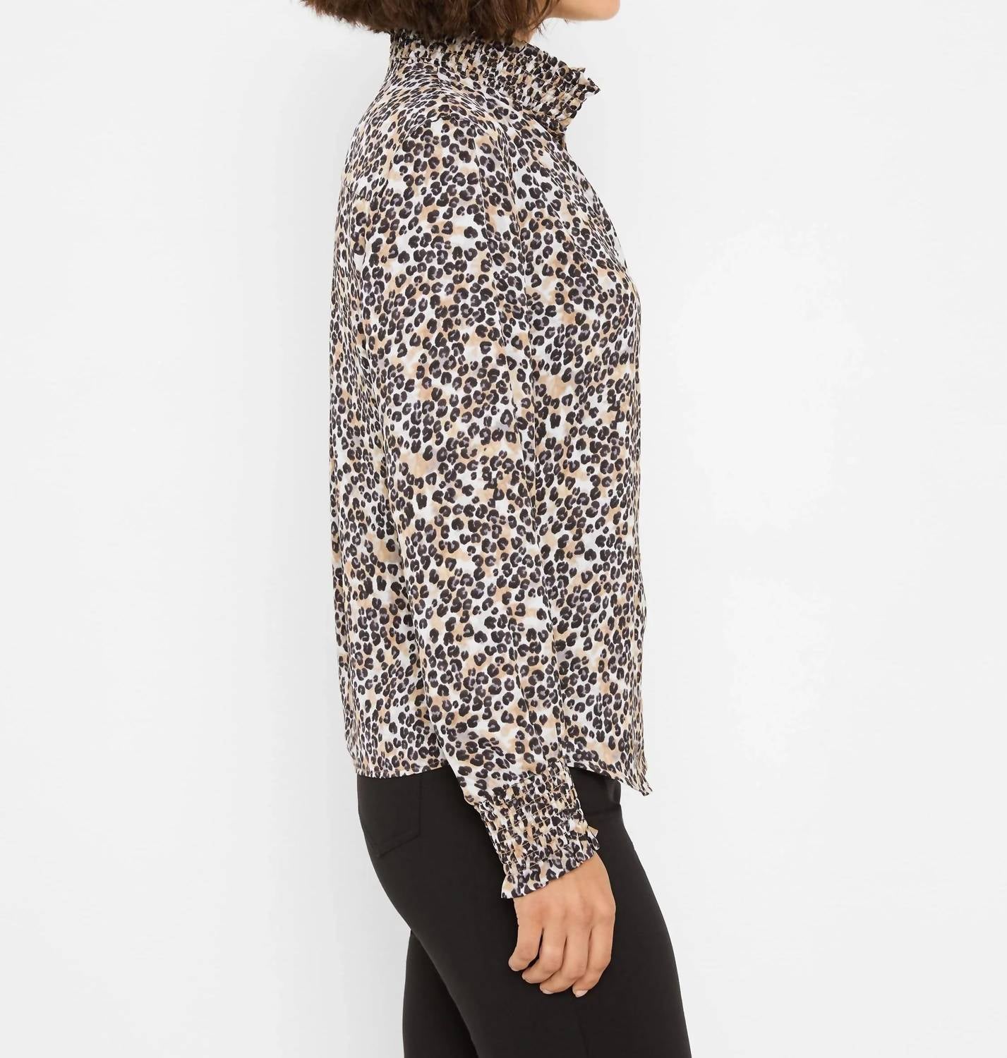 Nic + Zoe - Little Leopard Button Front Blouse