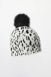 Joseph Ribkoff - Rita Knitted Animal Print Pompom Hat