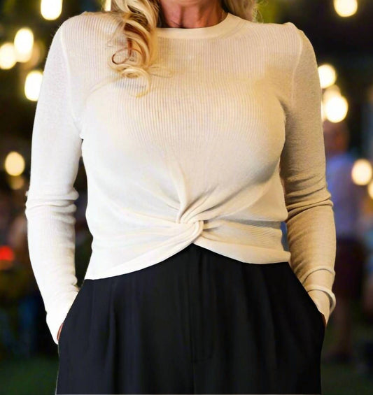 Bishop + Young - Object Of Affection Lurex Bonita Twist Front Sweater