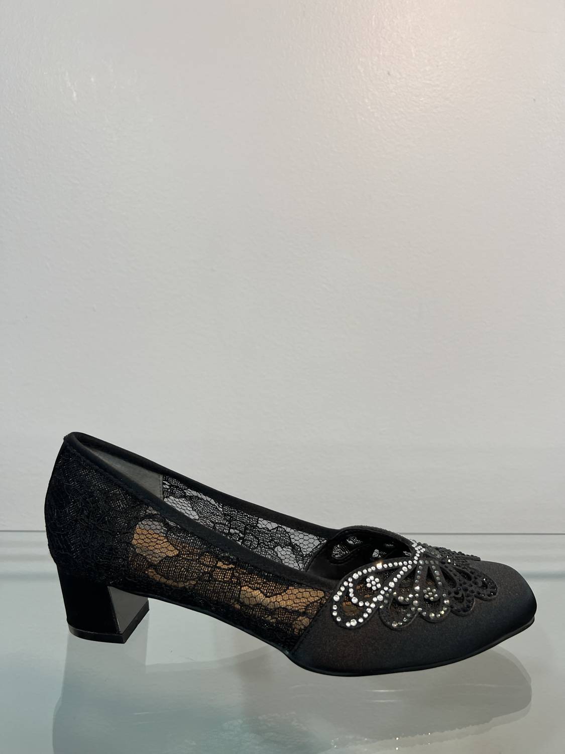 J. Renee Women's Zofia Dress Heel with Butterfly in black - women's heels