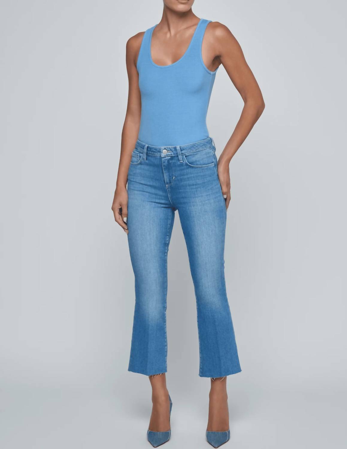 L'Agence - Kendra Crop Flare Jeans