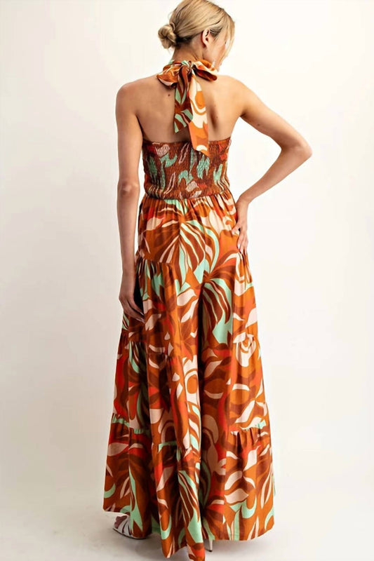 Ee:Some - Ginger Halter Jumpsuit