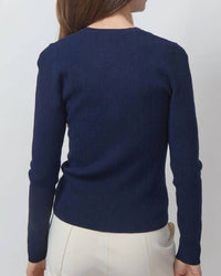 Kinross - Pointelle Button Front Vee Cardigan