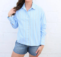 B.Young - Stripe Linen Blouse