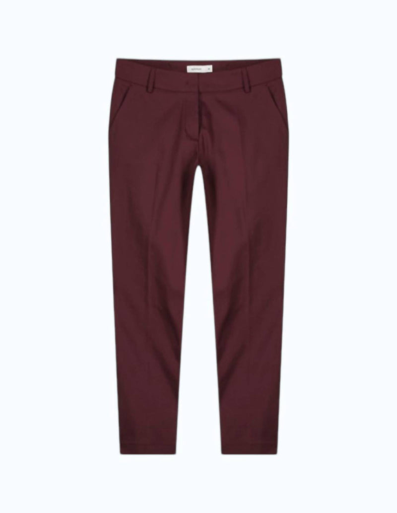 summum Women's Classic Stretch Trousers in wine - women's pants
