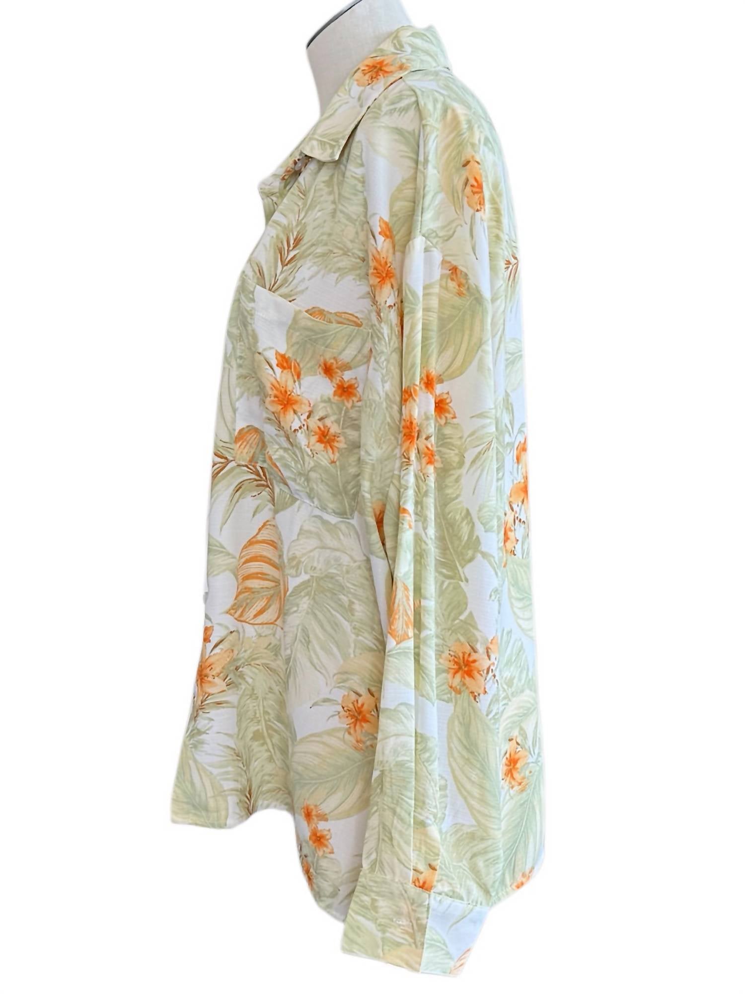 Polagram - Leaf Print Button Up