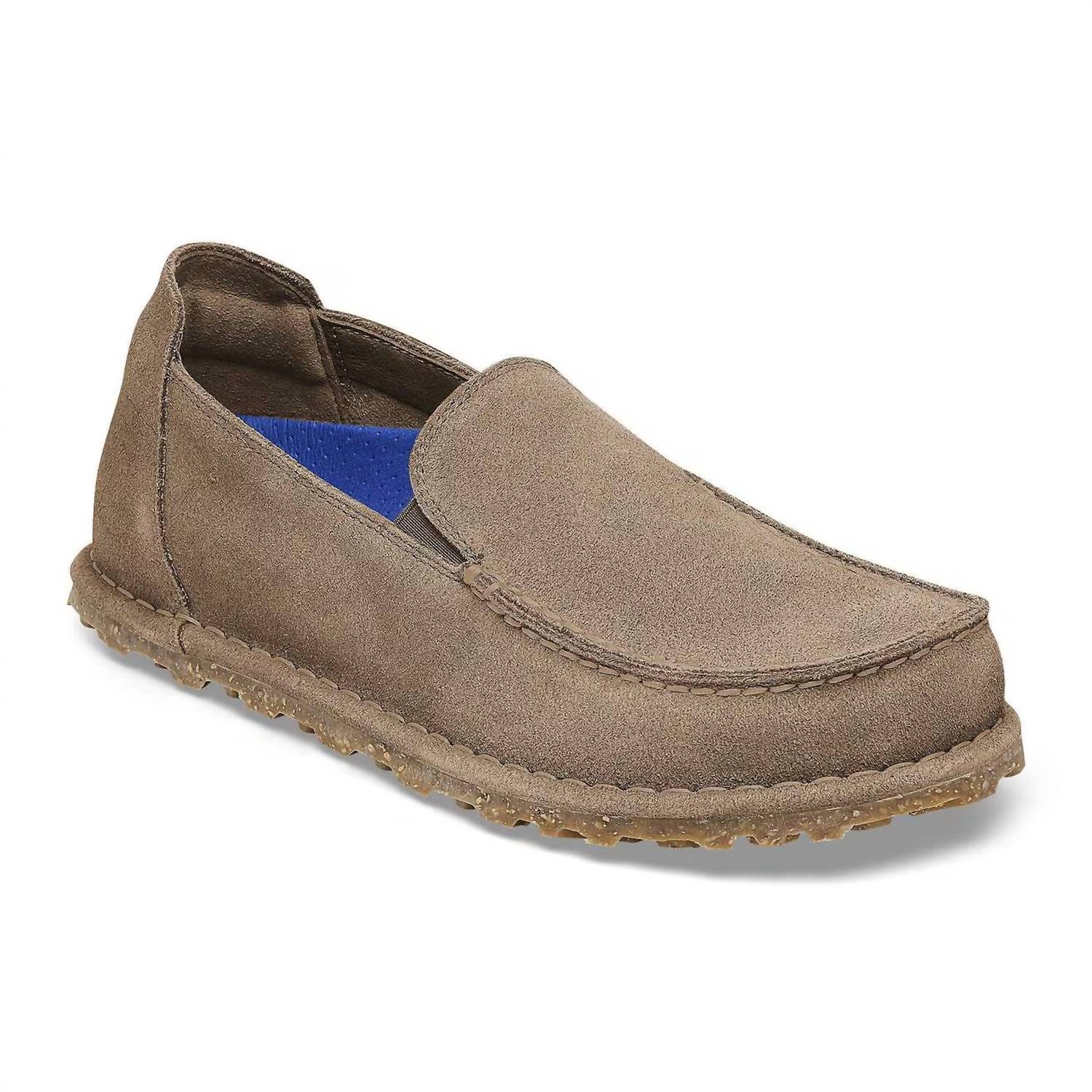 BIRKENSTOCK Women's Utti Slip On Suede Shoes in gray taupe - women's flats