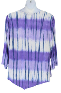 Modesce - Women's Tie Dye V-hem Top - PLUS