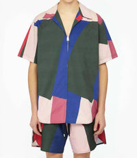 Jw Anderson - Zip Up Short Sleeve Printed Shirt