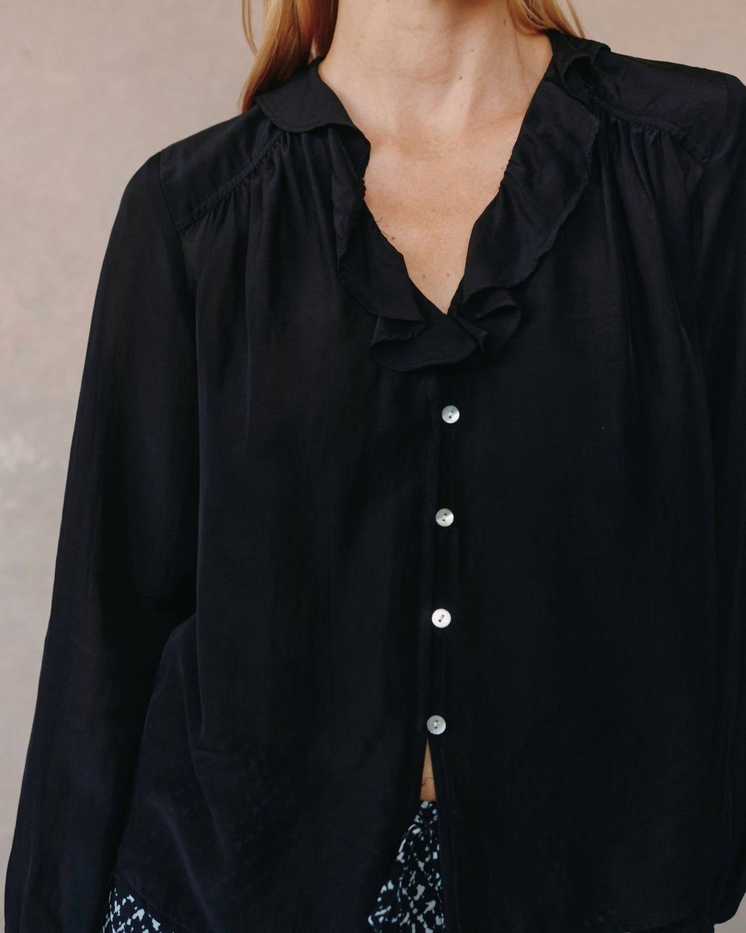 Bella Dahl - Raglan Ruffle Blouse