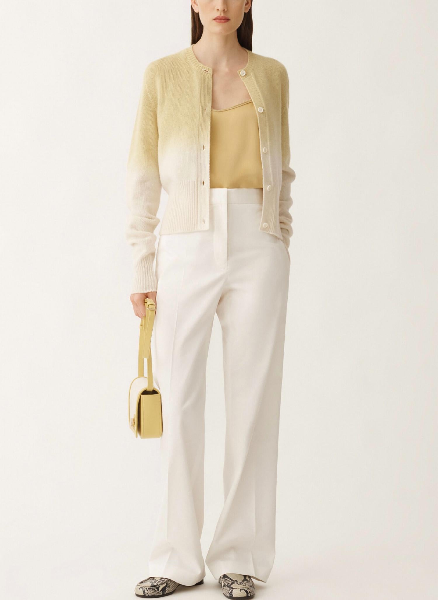 Fabiana Filippi - Faded Ombre Slim Fit Cardigan And Vest Set
