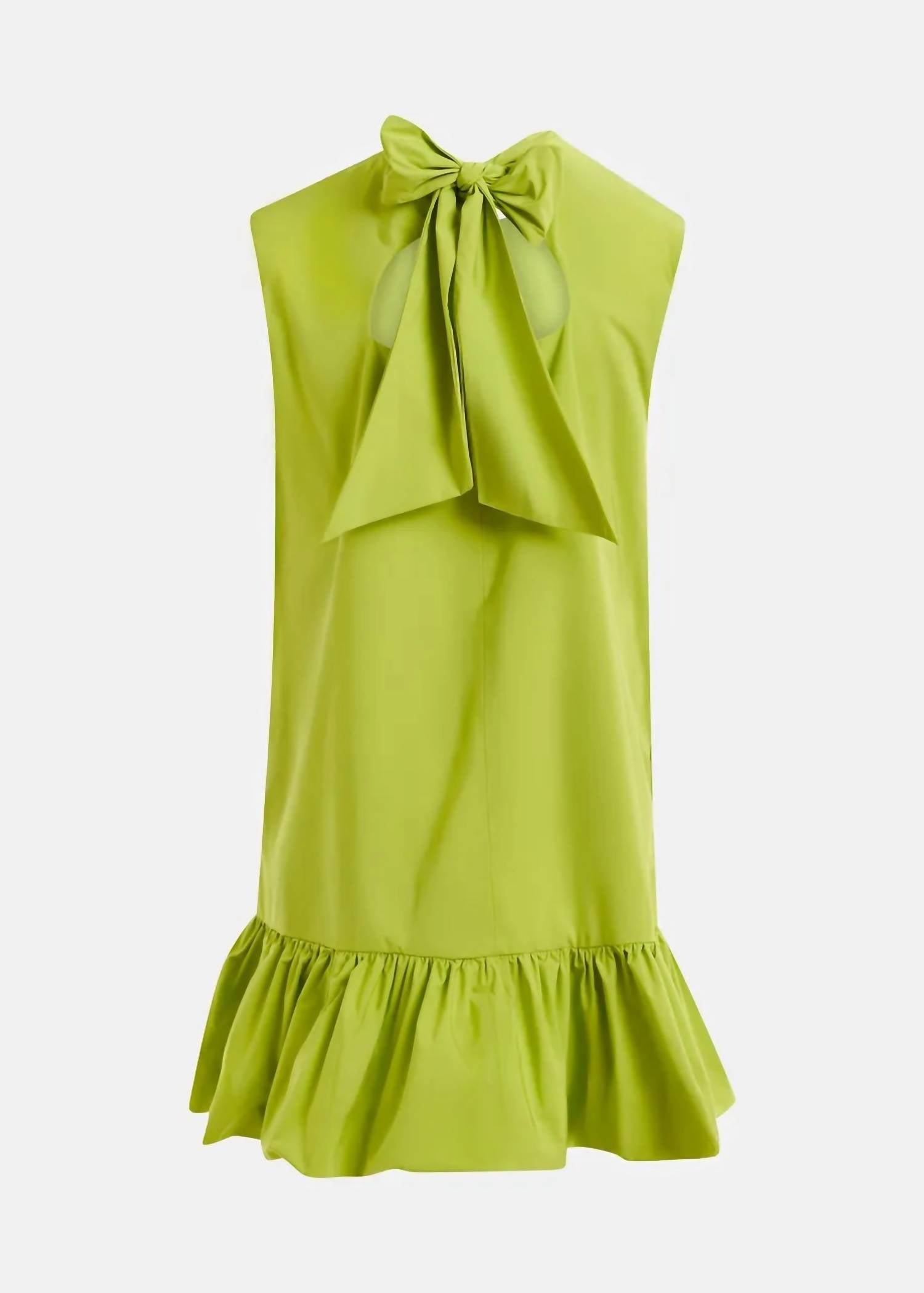 ESSENTIEL ANTWERP Hibernate Ruffle Mini Dress in citronella 1 - women's dress - view 6