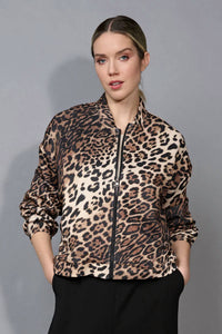 Picadilly - Animal Print Zip Front Jacket