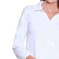 Multiples - Johnny Collar 3/4 Sleeve Top