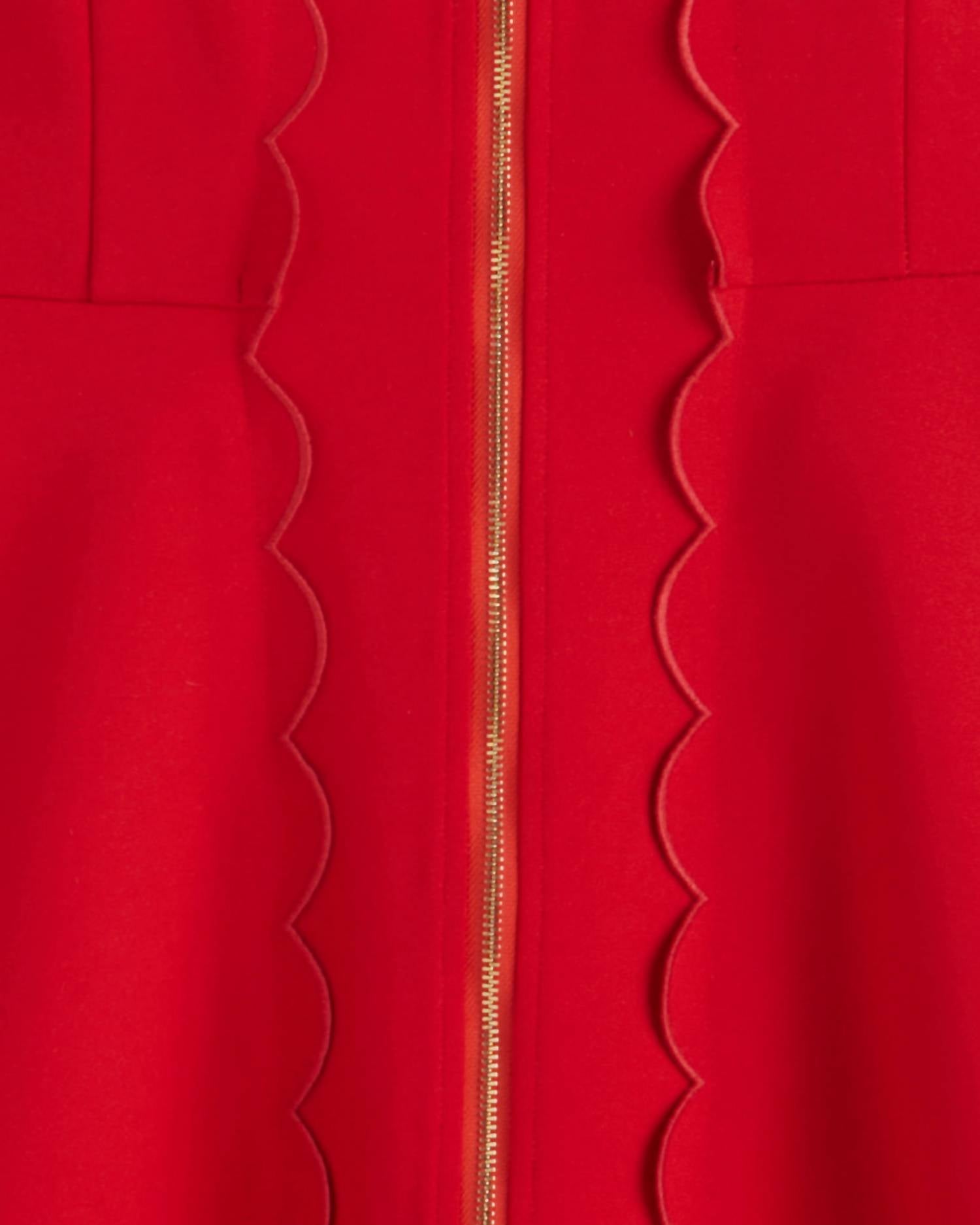 TCEC Scally Dress in red - women's dress - detail view
